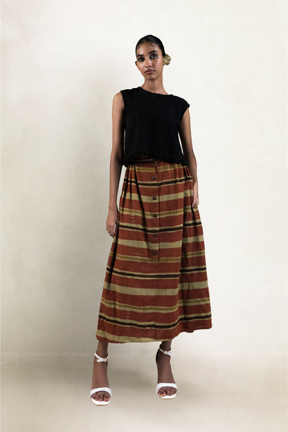 Meer Skirt - Earthy stripes