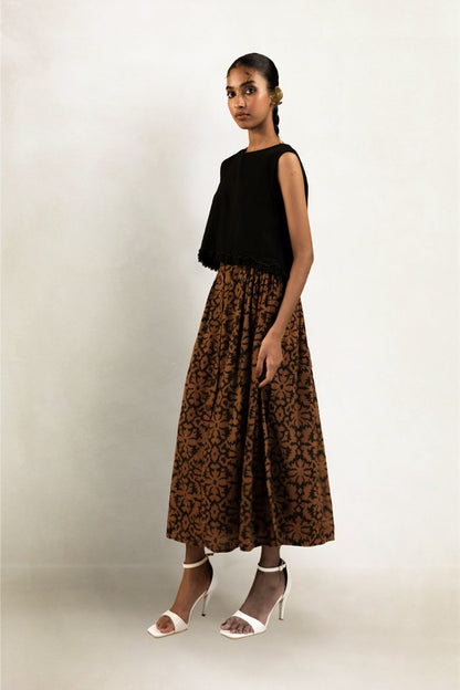 Meer Skirt - Damask Print