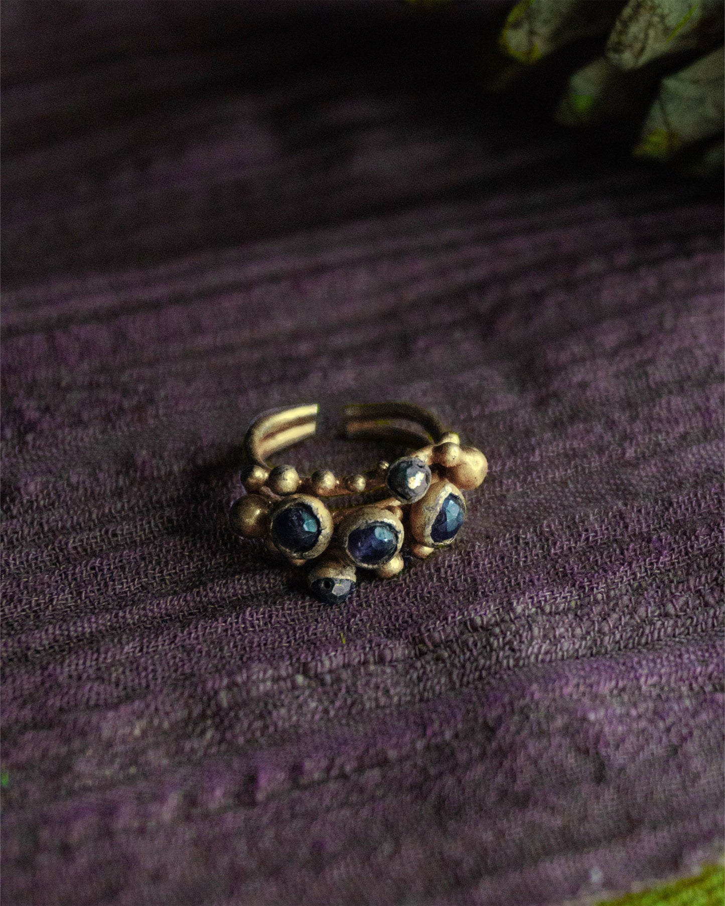 Lajwanti ring - Silver with semi-precious stones