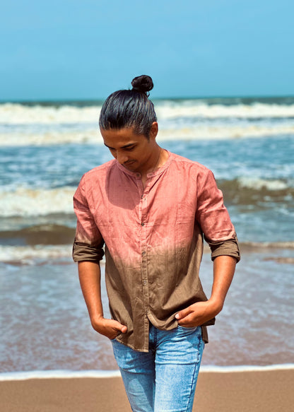 full sleeve mens shirt in pink