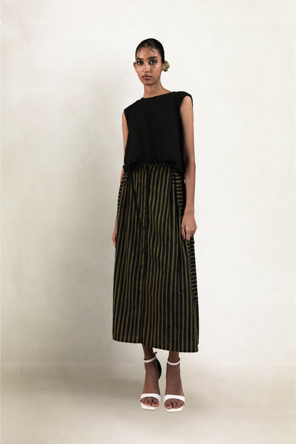 Meer Skirt - Black Stripe