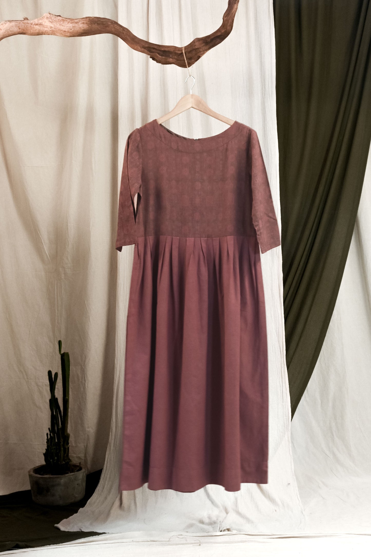 Pleated Dress - Ajrakh