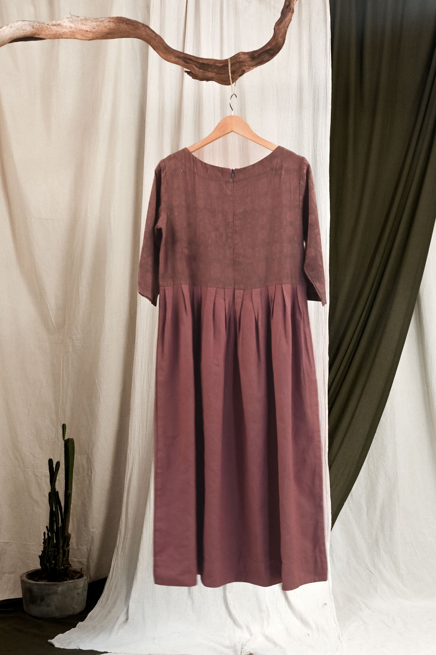 Pleated Dress - Ajrakh