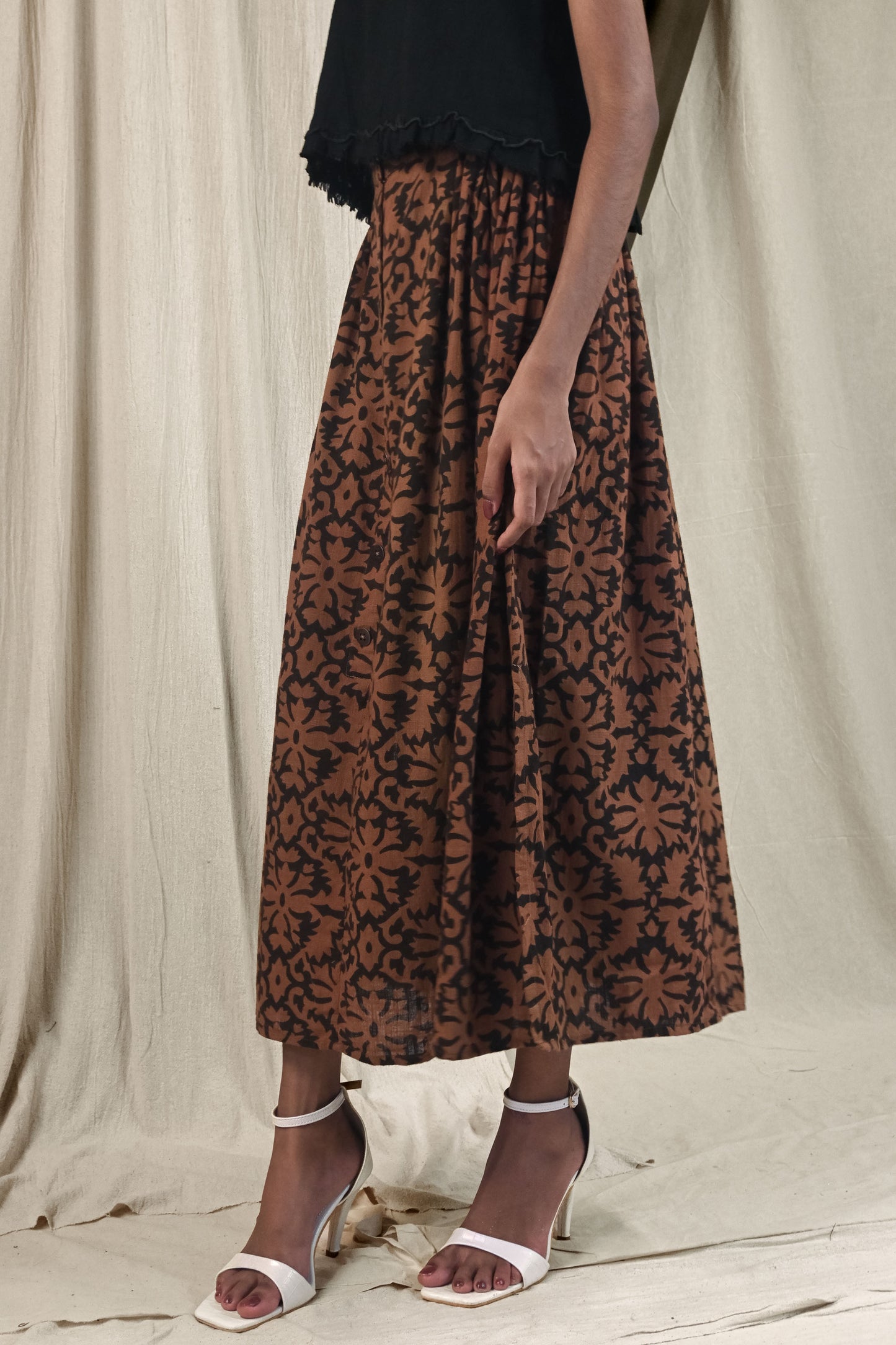 Meer Skirt - Damask Print