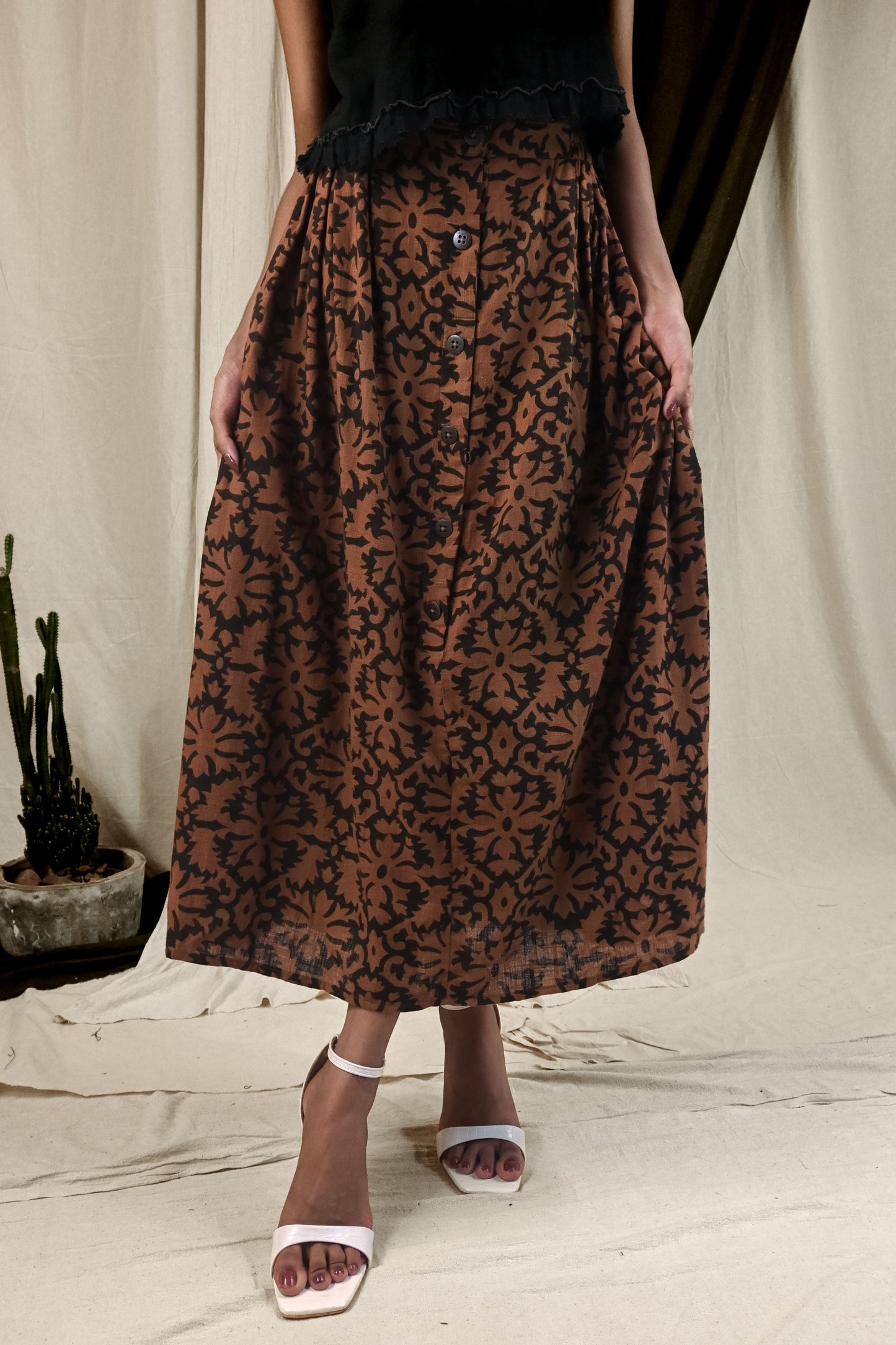 Meer Skirt - Damask Print