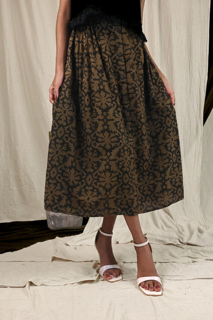 Meer Skirt - Damask Print