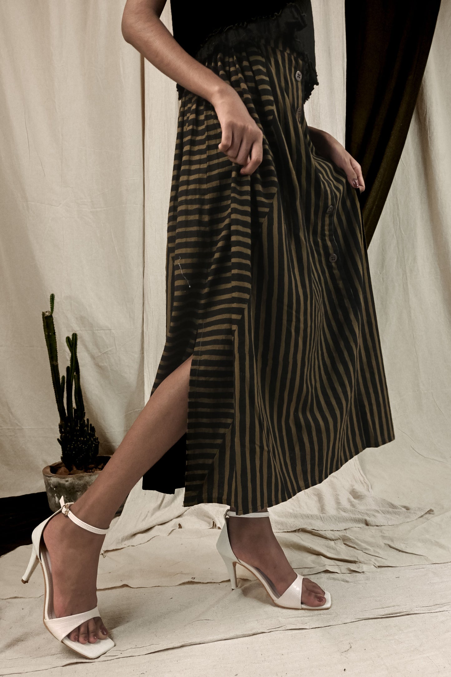 Meer Skirt - Black Stripe