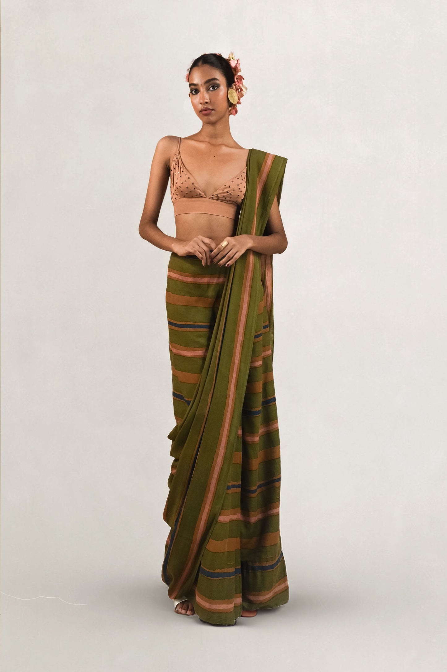 Zaitooni Saree - Ready to Wear Saree with pockets